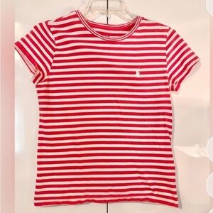 Polo Ralph Lauren Striped Tee Shirt Top Xmas Holiday Festive